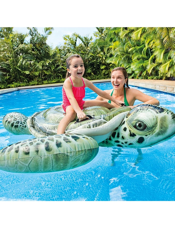 Intex Realistic Turtle Ride-On Inflatable Kids Floats 3Y+, hi-res image number null