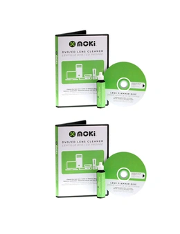 Moki DVD/CD Game Lens Cleaner Kit 2PK