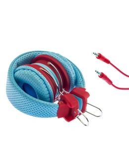 Moki Kid Safe Volume Limited Headphones 3y+ Blue & Red