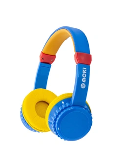 Moki Play Safe Volume Limited Kids Headphones - Blue/Yellow