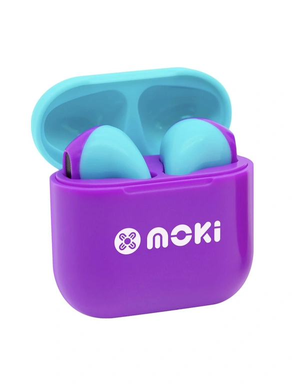 Moki MokiPods Mini TWS Wireless/Bluetooth Earphones Kids Volume Limited PUR/AQA, hi-res image number null
