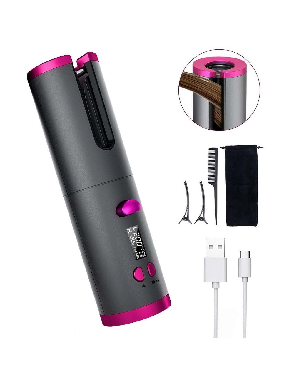 Usb rechargeable 2025 curling iron