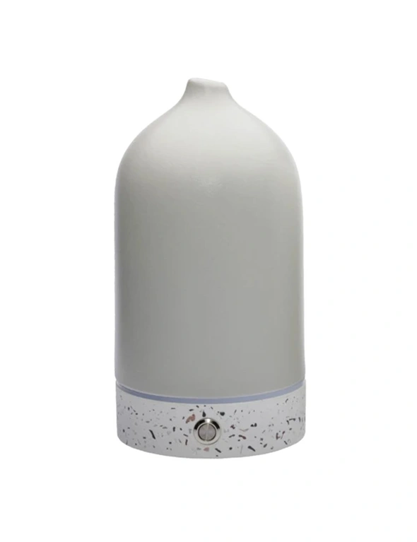 Ellia Pure Electric Ultrasonic Aroma Diffuser Ceramic/Terrazzo Pure Grey 19.6cm, hi-res image number null