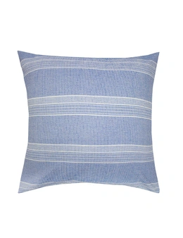 Bambury Juna European 65x65cm Pillowcase Square Cotton Decor Cover Stripes Blue