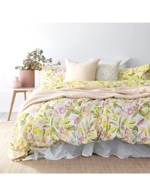 Bambury Phoebe Single Size Bed Quilt Cover Floral Bedding Sheet w/Pillowcase Set, hi-res image number null
