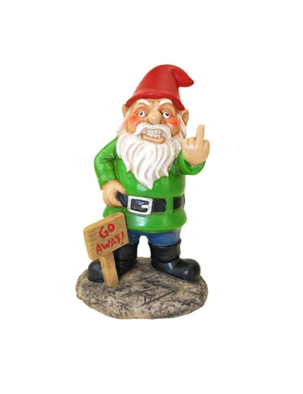 Bigmouth Funny Go Away Garden Gnome Statue Ornament 9" Resin Home Backyard Decor, hi-res image number null