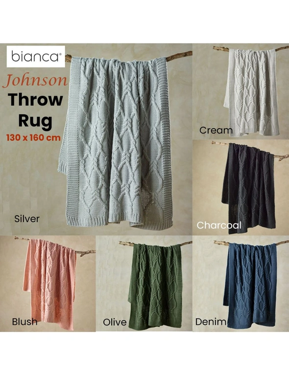 Bianca Johnson Throw Rug Soft Home/Room Bedding Sofa/Lounge Warm Blanket Blush, hi-res image number null