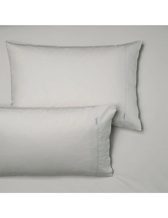 Bianca Heston 300TC Percale Cotton Sheet/Pillowcase Combo Silver King Single Bed, hi-res image number null