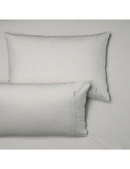 Bianca Heston 300TC Percale Cotton Sheet/Pillowcase Combo Silver Long Single Bed