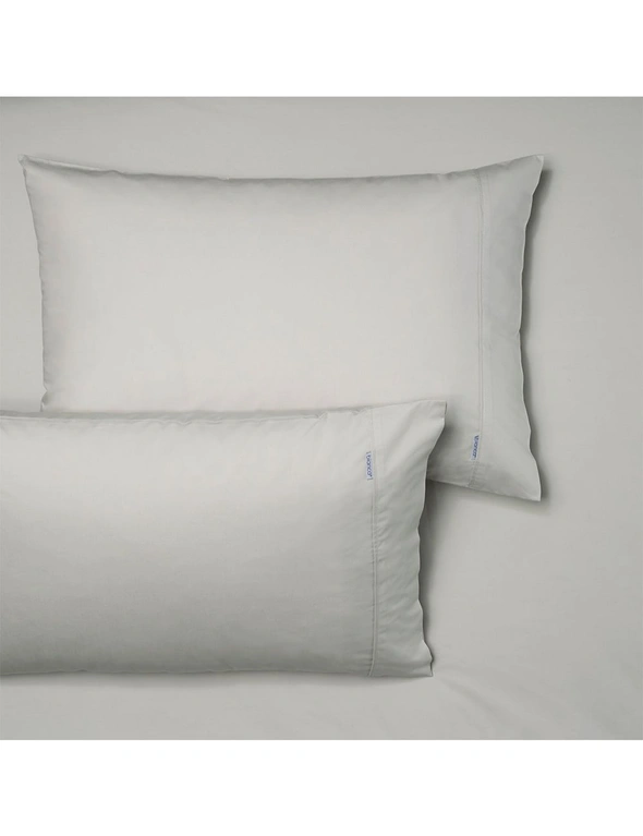 Bianca Heston 300TC Percale Cotton Sheet/Pillowcase Combo Silver Long Single Bed, hi-res image number null