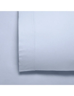 Bianca Fletcher Cotton Twill Flannelette Sheet/Pillowcase Steel Blue Single Bed
