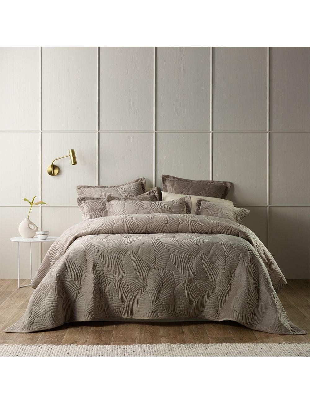 Bianca Kairo Coverlet Set/Pillowcase Home Bedding Champagne Single ...