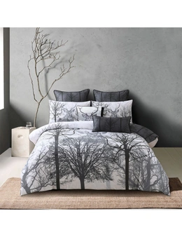 Bianca Buck Quilt Cover Set w/ Pillowcase Home/Room Bedding Grey Super King Bed