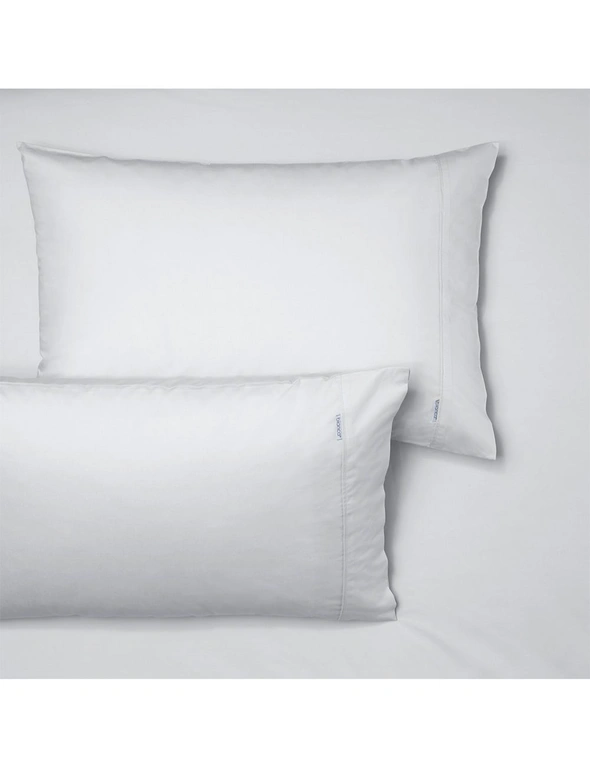 Bianca Heston 300TC Percale Cotton Sheet/Pillowcase Combo WHT Super King Bed, hi-res image number null