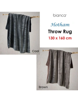 Bianca Hotham Throw Rug Soft Home/Room Bedding Sofa/Lounge Warm Blanket Brown