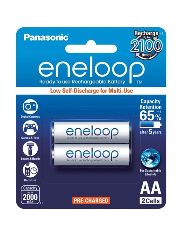 Panasonic 2 Pack Aa Eneloop Batteries, hi-res image number null