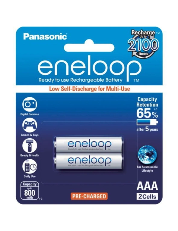 Panasonic 2 Pack Aaa Eneloop Batteries, hi-res image number null