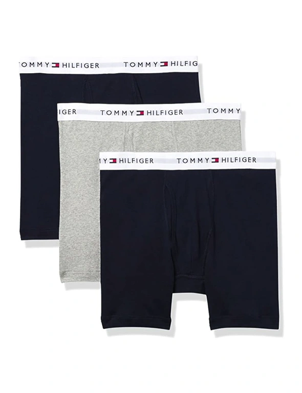 3PK Tommy Hilfiger Men's S Size Cotton Classic Boxer Briefs Underwear Multi
