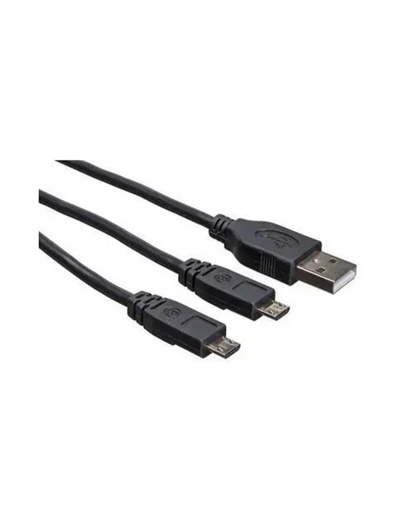 3rd Earth Dual Charge & Play Cable For Sony PlayStation 4 PS4 Micro USB 5m Black, hi-res image number null