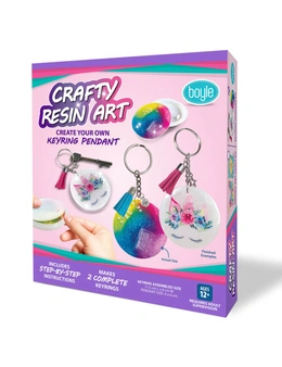 Boyle Crafty Resin Art Keyring/Pendant Project Kit Kids DIY Activity Craft 12y+