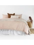 Bambury Temple Queen Bed Quilt Cover/Pillowcases Set Organic Cotton Rosewater, hi-res