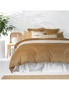 Bambury Sloane Queen Bed Quilt Cover/Pillowcase Cotton Corduroy Set Butterscotch, hi-res
