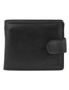 Milleni Mens Leather Tab Wallet Black, hi-res