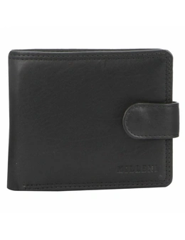 Milleni Mens Leather Tab Wallet Black