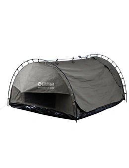 Augustus 1100 Outdoor Camping/Hiking Swag Tent 215cm Weatherproof w/ Bag Grey