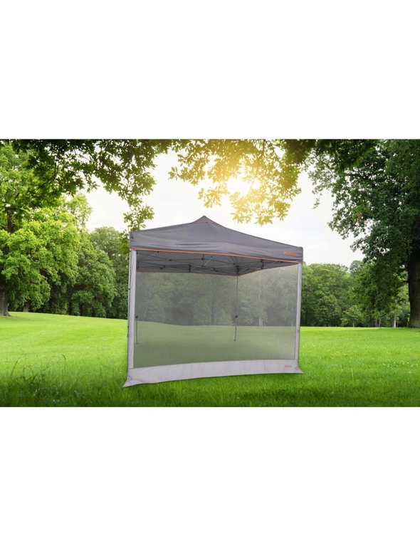 Wildtrak Mesh Wall 2.4 Cover Accessory w/ Zipper For Camping 2.4m Gazebo Grey, hi-res image number null