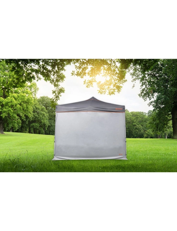 Wildtrak Solid Wall 3.0 Cover Accessory w/ Zipper For Camping 3m Gazebo Grey, hi-res image number null