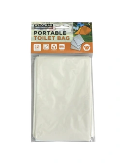 12pc Wildtrak Portable Camping Toilet Plastic Bags Replacement Biodegradeable