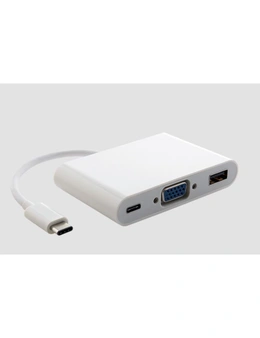 Astrotek Thunderbolt USB-C To Female VGA/USB/Card Reader Video Adapter Converter