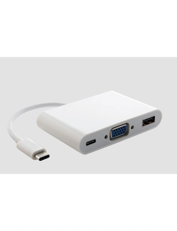 Astrotek Thunderbolt USB-C To Female VGA/USB/Card Reader Video Adapter Converter, hi-res image number null