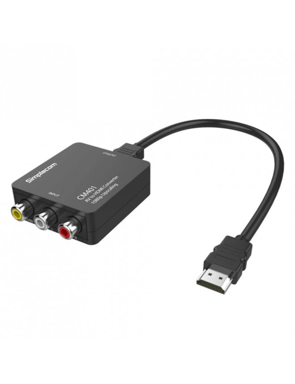 Simplecom CM401 Composite AV CVBS 3RCA Female to HDMI Male Video Converter 1080P, hi-res image number null