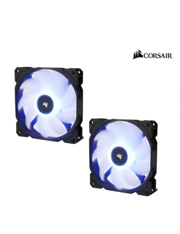 2PK Corsair Air Flow AF140 140mm Low Noise LED Cooling Fan for PC Case - Blue, hi-res image number null