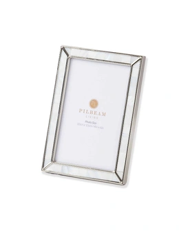 Pilbeam Living Perla Metal 4x6" Photo Frame Picture Display Holder Stand Silver