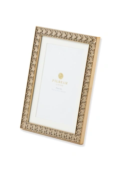Pilbeam Living Banyan Metal 4x6" Photo Frame Display Picture Stand Holder Gold