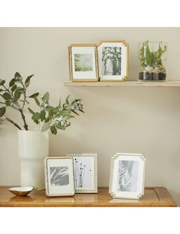 Pilbeam Living Banyan Metal 4x6" Photo Frame Display Picture Stand Holder Silver