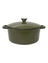 Classica 26cm/5.5L Oval Cast Iron Casserole Induction Cooking Pot Olive Green, hi-res