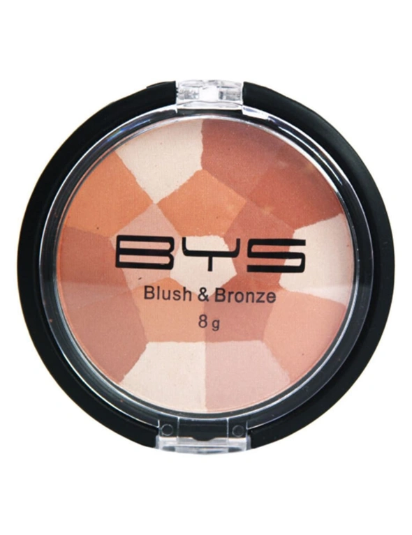 BYS Compact Blush/Bronze 8g Mosaic Cheek Define/Face Makeup Cosmetic Light Glow, hi-res image number null