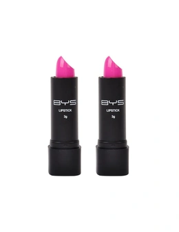 2x BYS Lipstick Lip Colour Cream/Silky Cosmetic Beauty Makeup Going Ga Ga 3g