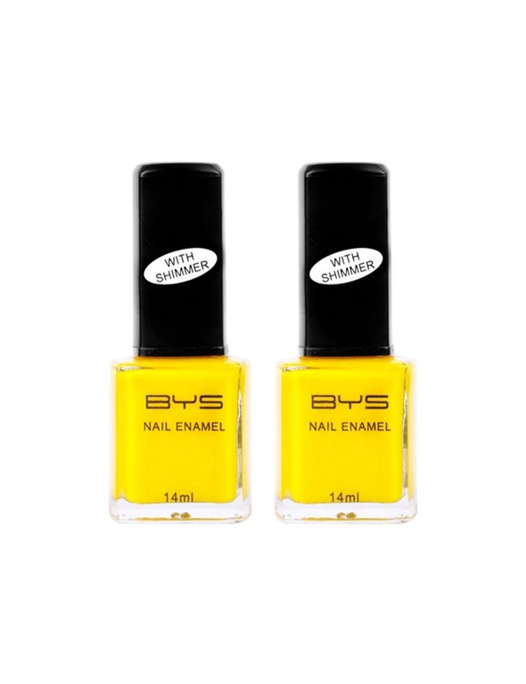 2x BYS 14ml Shimmer Golden Sands Nail Polish Enamel Lacquer Shimmering Yellow, hi-res image number null