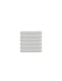 6pc Bambury Commercial Chateau 33x33cm Soft Cotton Face Washer/Towel Set White, hi-res