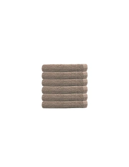 6pc Bambury Commercial Chateau 33x33cm Soft Cotton Face Washer/Towel Set White