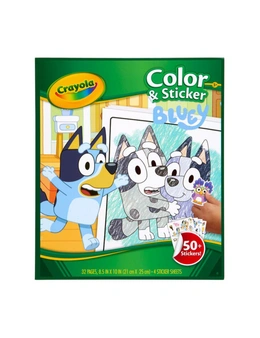 32pg Crayola Bluey Colour/Sticker Learning Activity Picture Book Children 3y+