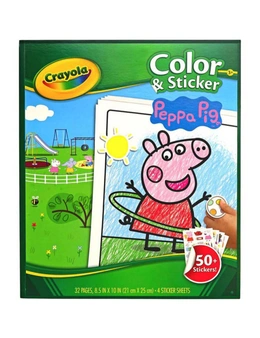 32pg Crayola Peppa Pig Colour Sticker Activity Picture Book Kids/Children 3y+