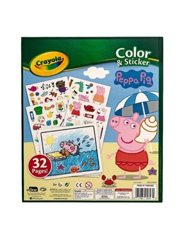 32pg Crayola Paw Patrol & 32pg Peppa Pig Kids Colouring & Sticker Book Set 3+