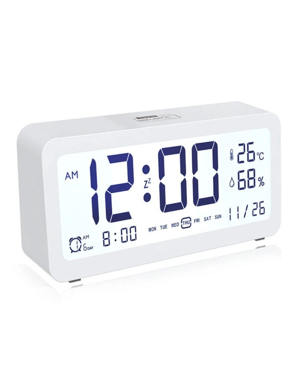 Sansai LED LCD Digital 12/24h Alarm/Snooze Clock/Date/Temperature 5.2" Display, hi-res image number null