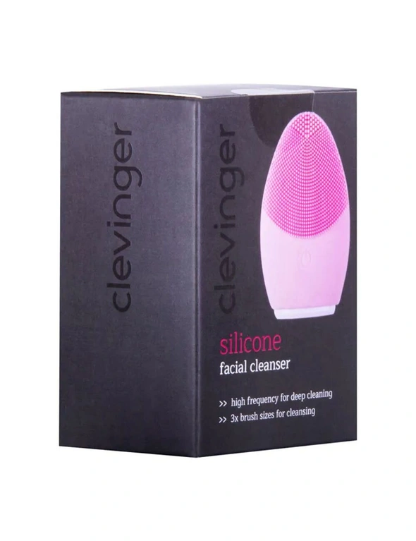 Clevinger Silicone Facial Cleanser/Cleansing Washing/Deep Cleaning Brush Pink, hi-res image number null